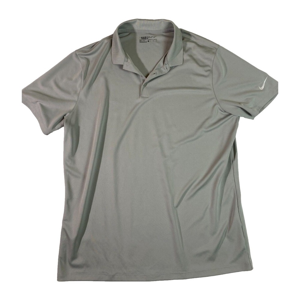 Nike Golf Dri Fit Polo Shirt Gray Mens XL Standard Fit